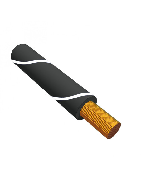 1.5mm² TRI RATED CABLE BLACK WITH WHITE STRIPE