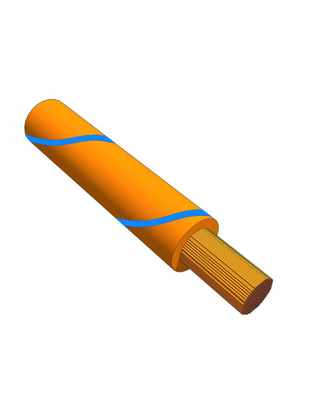 2.5mm² TRI RATED CABLE ORANGE WITH BLUE STRIPE PVC SHEATH TEMP 105°C