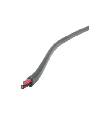 0.75mm² x 2 Core THIN WALL PVC AUTOMOTIVE CABLE BLACK FLAT SHEATH (ROUND TWINS)