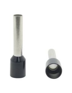 6.0mm² Cable Size BLACK CORD END FERRULE 18mm Pin Length