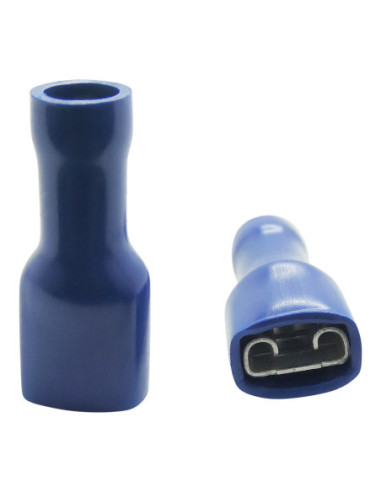 6.35mm FULLY INSULATED BLUE PUSH-ON FITS 0.8mm TAB