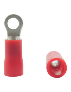INSULATED RED RING TERMINAL 3.0mm STUD x 5.7mm WIDE