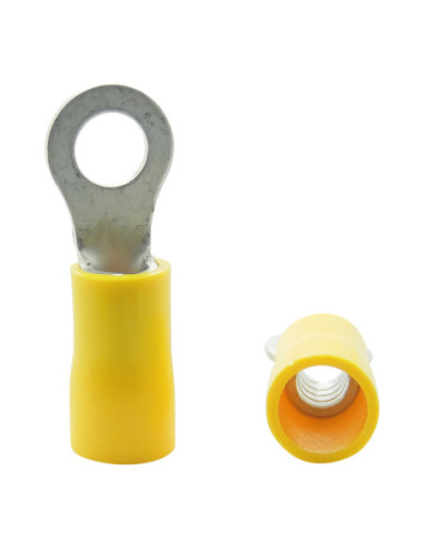 INSULATED YELLOW RING TERMINAL 5.0mm STUD x 9.5mm WIDE