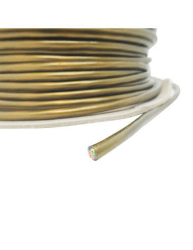 0.75mm² 3-CORE FLEXIBLE MAINS CABLE GOLD PVC SHEATH 300V
