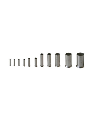 1.0mm² Cable Size UNINSULATED CORD END FERRULE 10mm Long